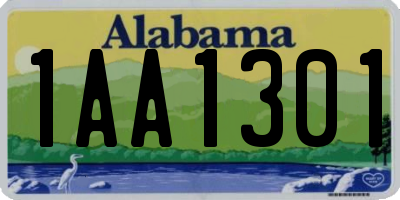 AL license plate 1AA1301