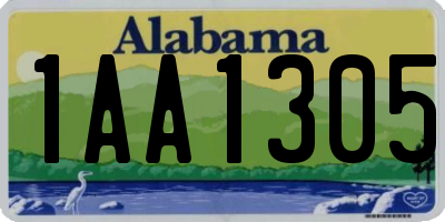 AL license plate 1AA1305