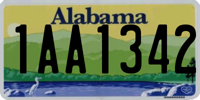 AL license plate 1AA1342
