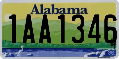 AL license plate 1AA1346