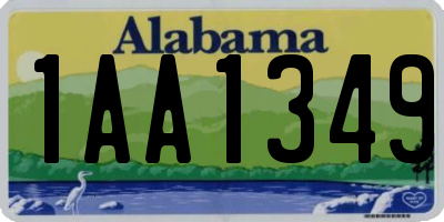 AL license plate 1AA1349