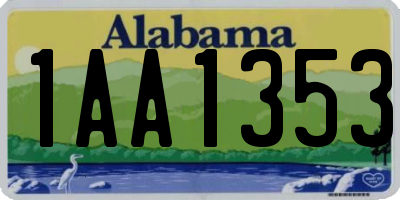 AL license plate 1AA1353