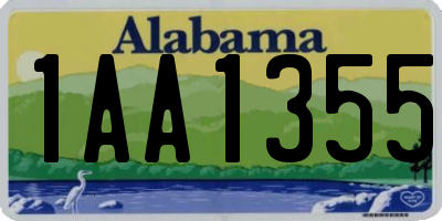 AL license plate 1AA1355