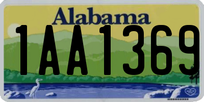 AL license plate 1AA1369