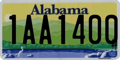 AL license plate 1AA1400