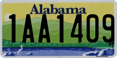 AL license plate 1AA1409