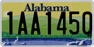 AL license plate 1AA1450