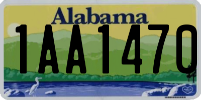 AL license plate 1AA1470
