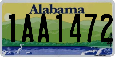 AL license plate 1AA1472