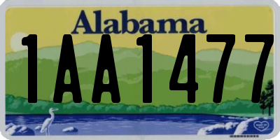 AL license plate 1AA1477