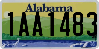 AL license plate 1AA1483