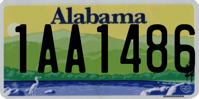 AL license plate 1AA1486