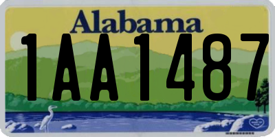AL license plate 1AA1487
