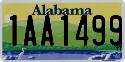 AL license plate 1AA1499