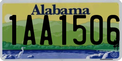 AL license plate 1AA1506