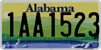 AL license plate 1AA1523