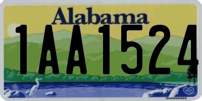 AL license plate 1AA1524