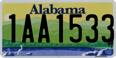 AL license plate 1AA1533