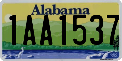 AL license plate 1AA1537