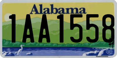 AL license plate 1AA1558