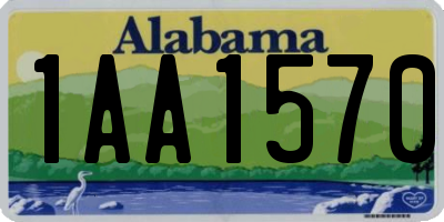 AL license plate 1AA1570