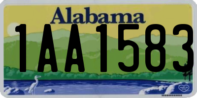 AL license plate 1AA1583