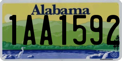 AL license plate 1AA1592