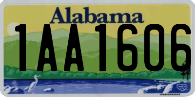AL license plate 1AA1606