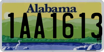 AL license plate 1AA1613