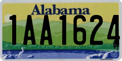 AL license plate 1AA1624