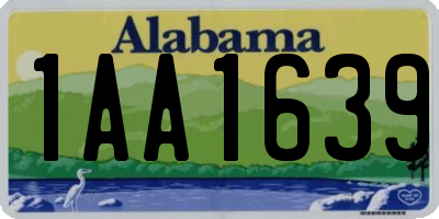 AL license plate 1AA1639