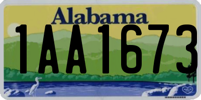 AL license plate 1AA1673