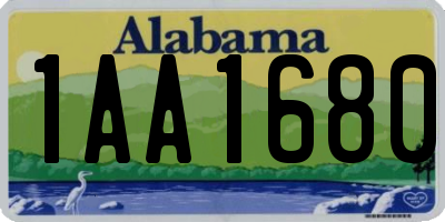 AL license plate 1AA1680