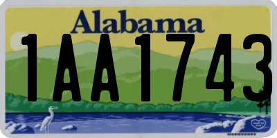 AL license plate 1AA1743