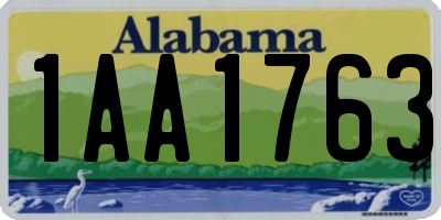 AL license plate 1AA1763