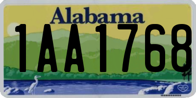 AL license plate 1AA1768
