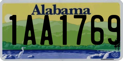 AL license plate 1AA1769