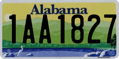 AL license plate 1AA1827