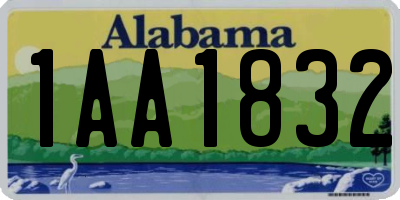 AL license plate 1AA1832