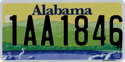 AL license plate 1AA1846