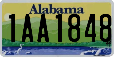 AL license plate 1AA1848