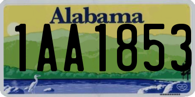 AL license plate 1AA1853