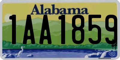 AL license plate 1AA1859