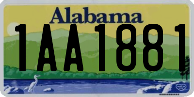 AL license plate 1AA1881