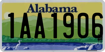 AL license plate 1AA1906