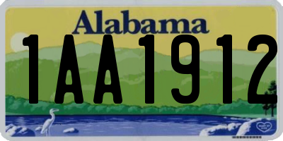 AL license plate 1AA1912