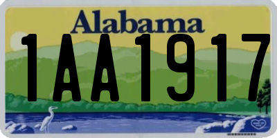 AL license plate 1AA1917