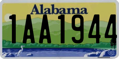 AL license plate 1AA1944