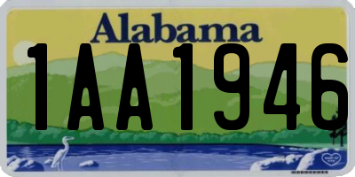 AL license plate 1AA1946