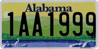 AL license plate 1AA1999